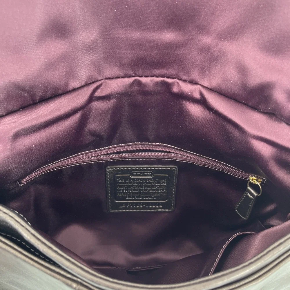 Coach Y2K Kristin Leather Hobo Shoulder‎ Flap Bag Metallic Bronze 18809 Hang Tag
